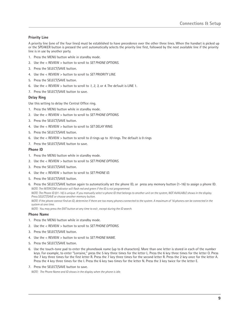 Connections & setup | GE 25414 User Manual | Page 9 / 25