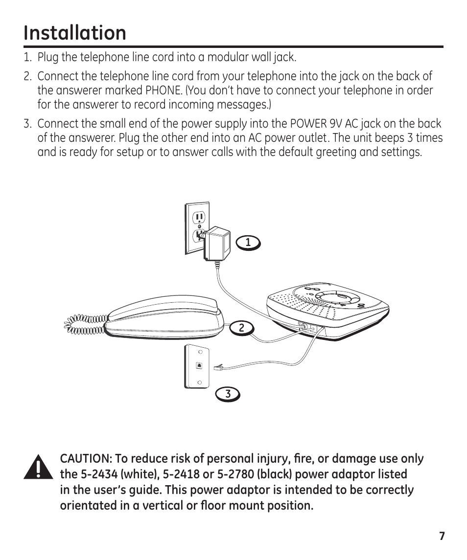 Installation | GE 29861 User Manual | Page 7 / 56