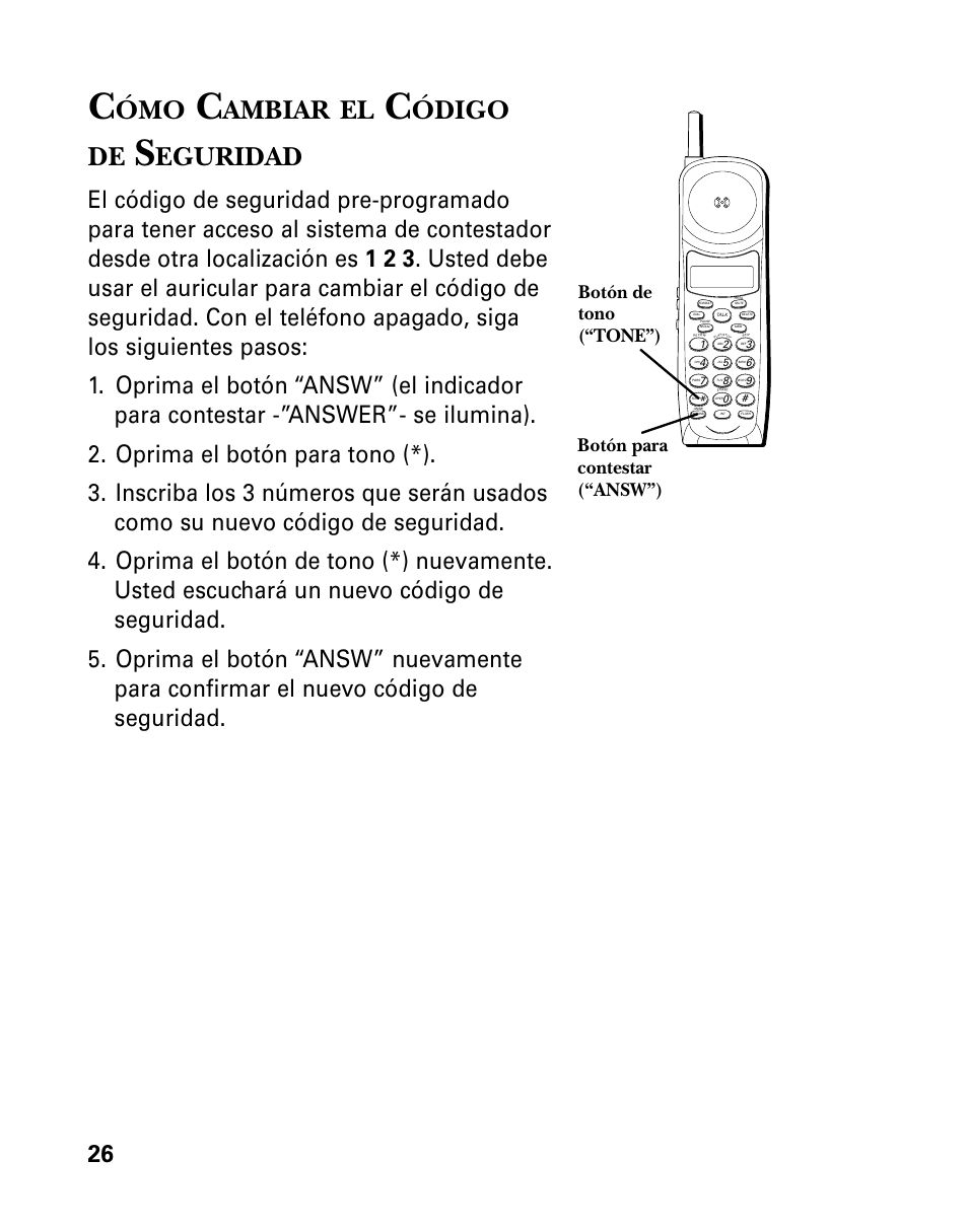 Ambiar, Ódigo de, Eguridad | GE 26958 User Manual | Page 114 / 176