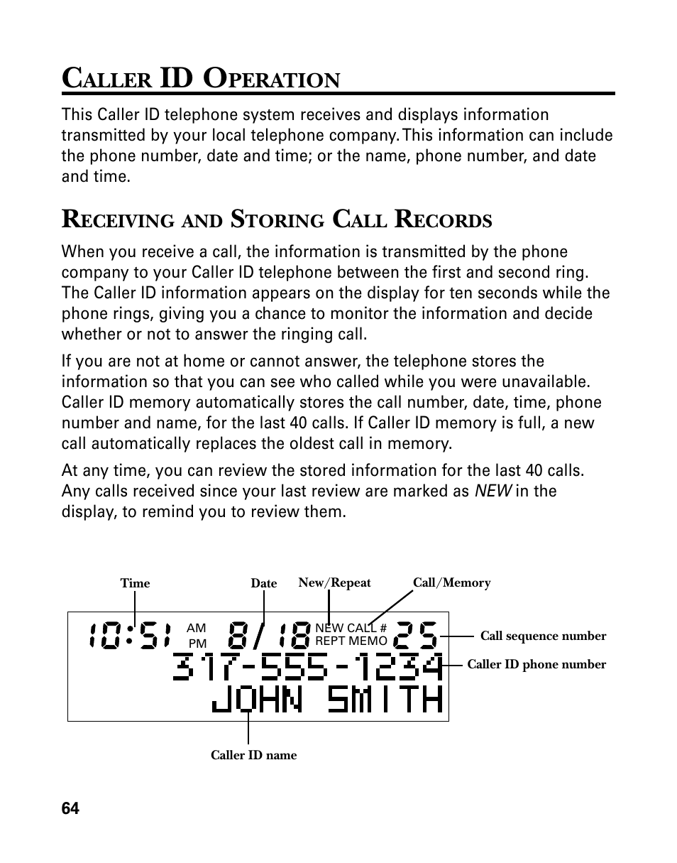 Id o, Aller, Peration | GE 26958 User Manual | Page 64 / 176