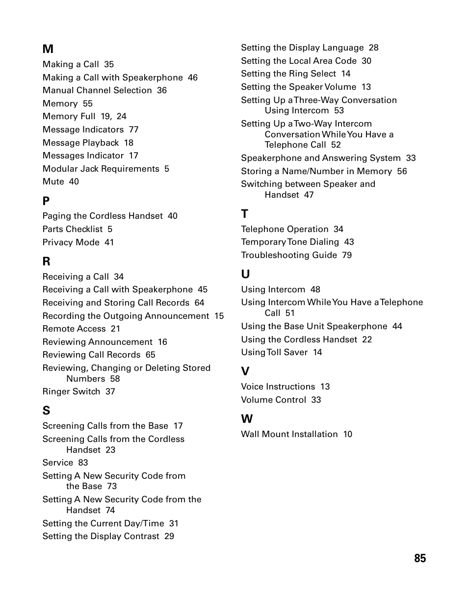 85 m | GE 26958 User Manual | Page 85 / 176