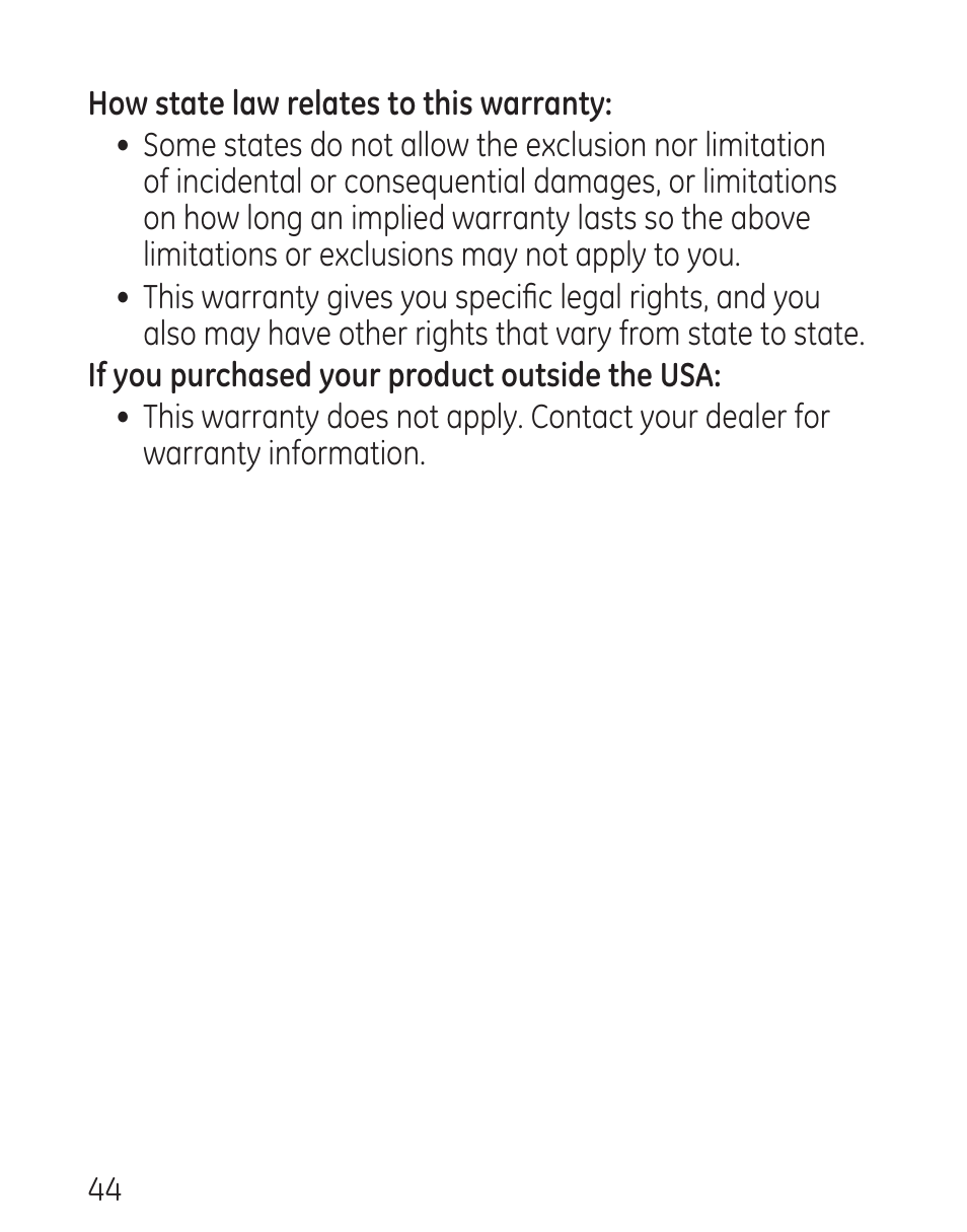 GE 29579 User Manual | Page 44 / 96