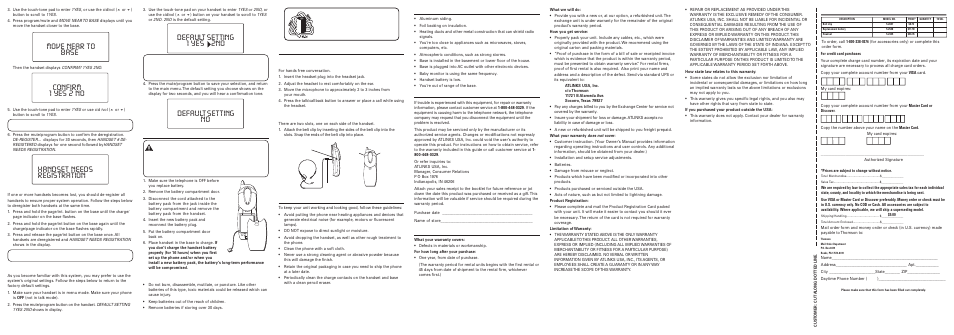 Handset needs registration | GE 21095 User Manual | Page 2 / 2