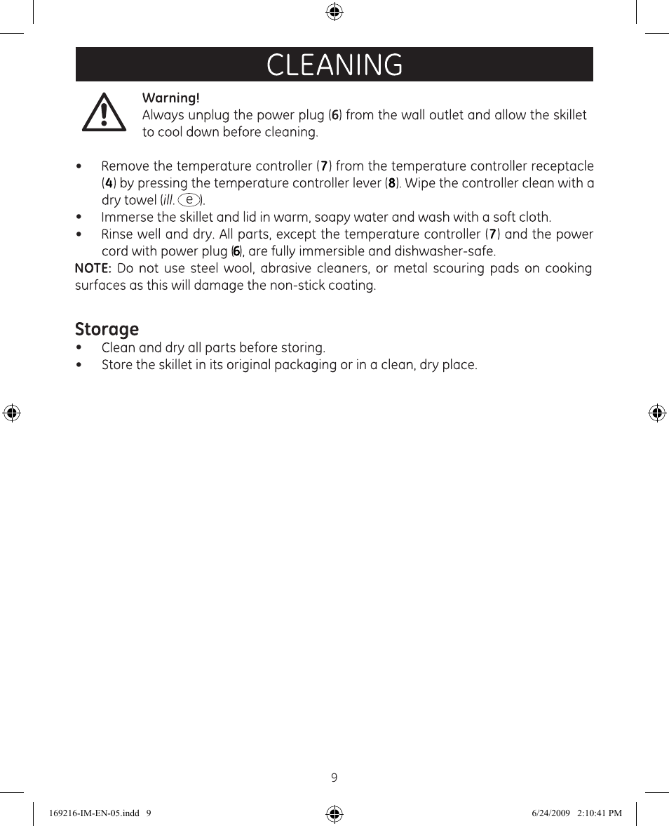 Cleaning, Ill. ce)l | GE 681131692168 User Manual | Page 9 / 11