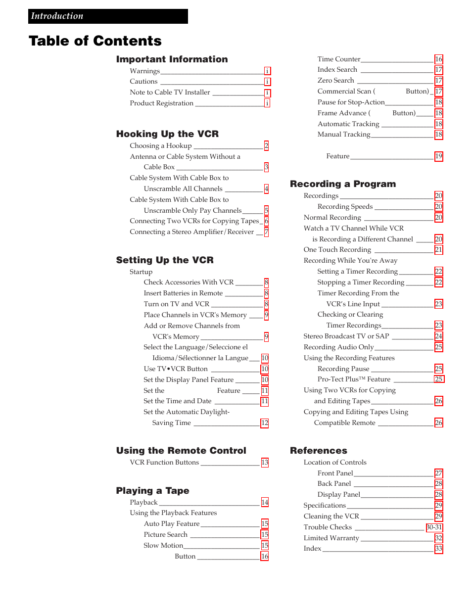 GE VG4256 User Manual | Page 3 / 36