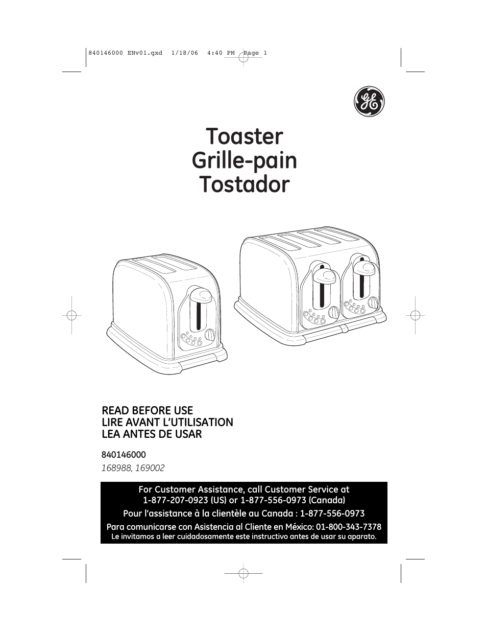 GE 840146000 User Manual | 7 pages