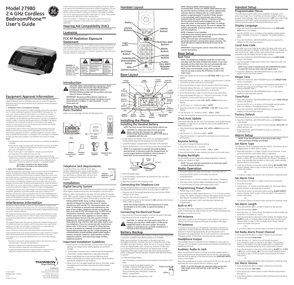 GE 00006068 User Manual | 2 pages