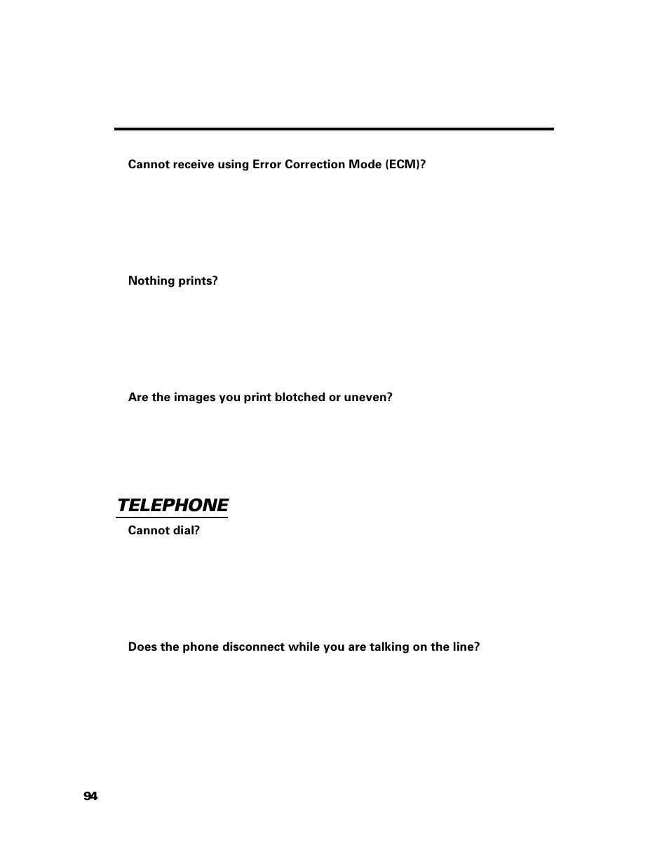 Telephone | GE B640 User Manual | Page 103 / 121