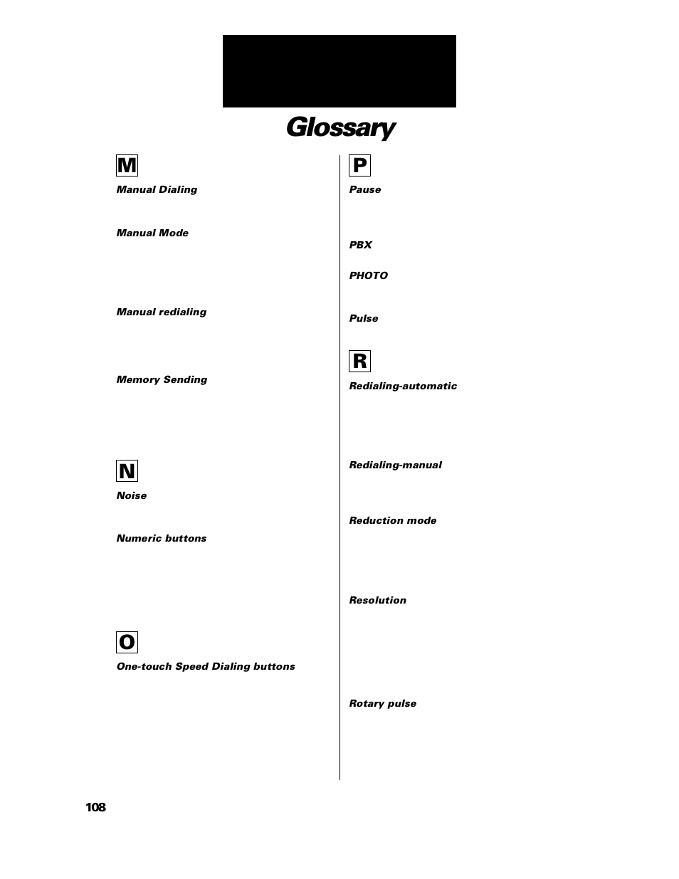 Glossary | GE B640 User Manual | Page 117 / 121
