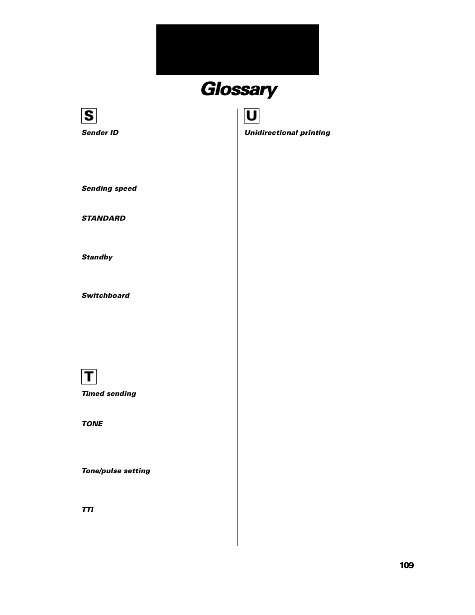Glossary | GE B640 User Manual | Page 118 / 121