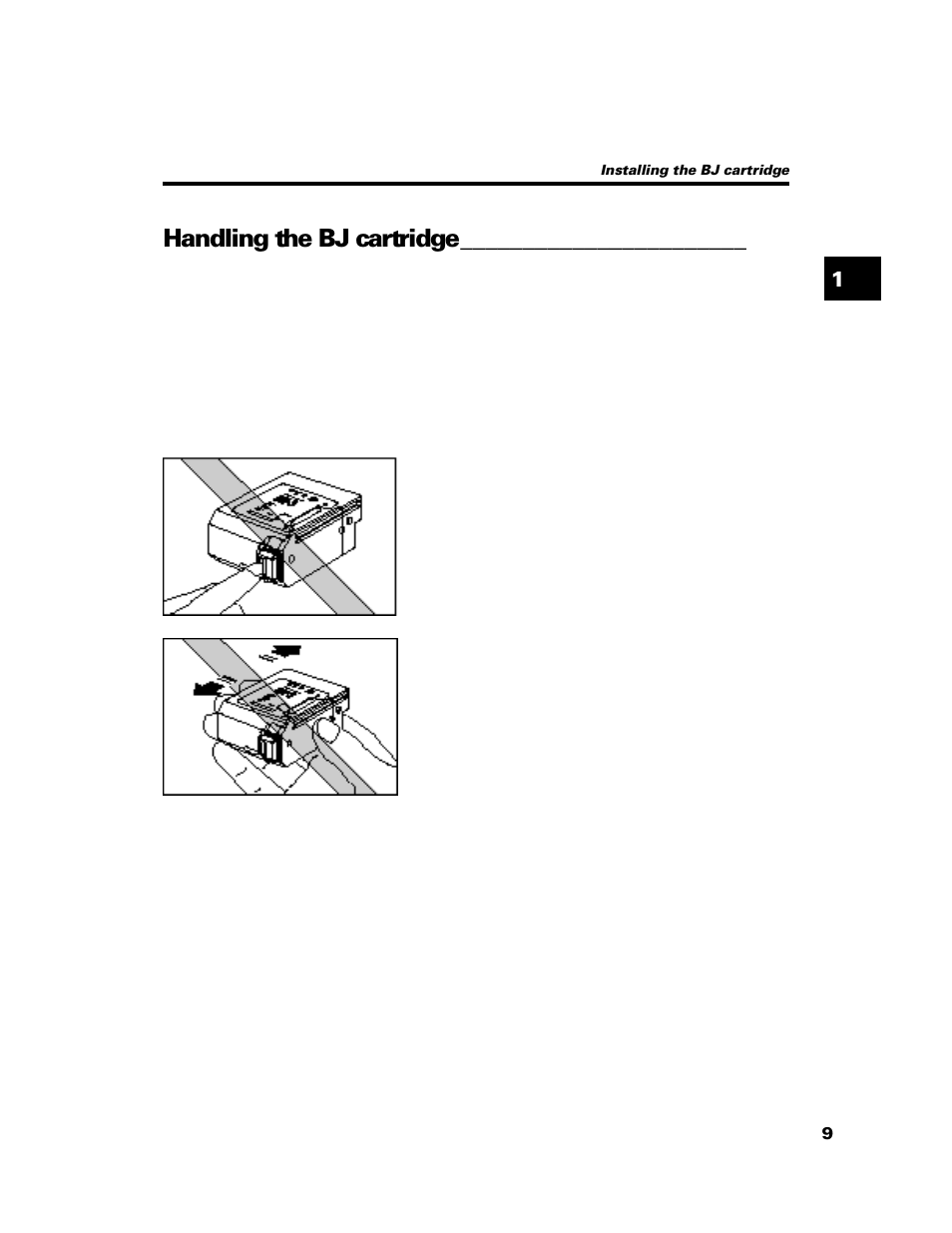 Handling the bj cartridge | GE B640 User Manual | Page 21 / 121