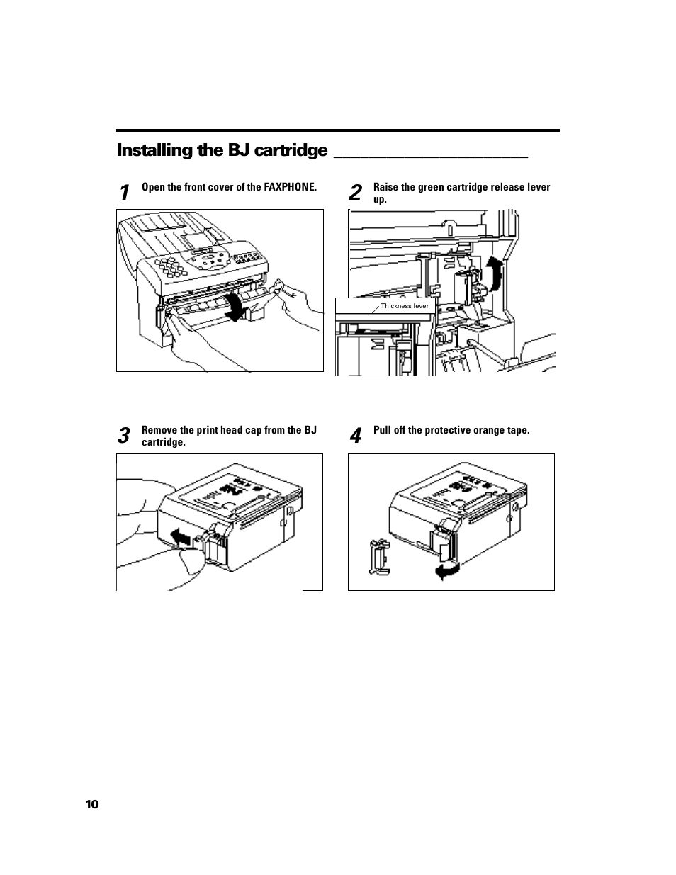 Installing the bj cartridge | GE B640 User Manual | Page 22 / 121