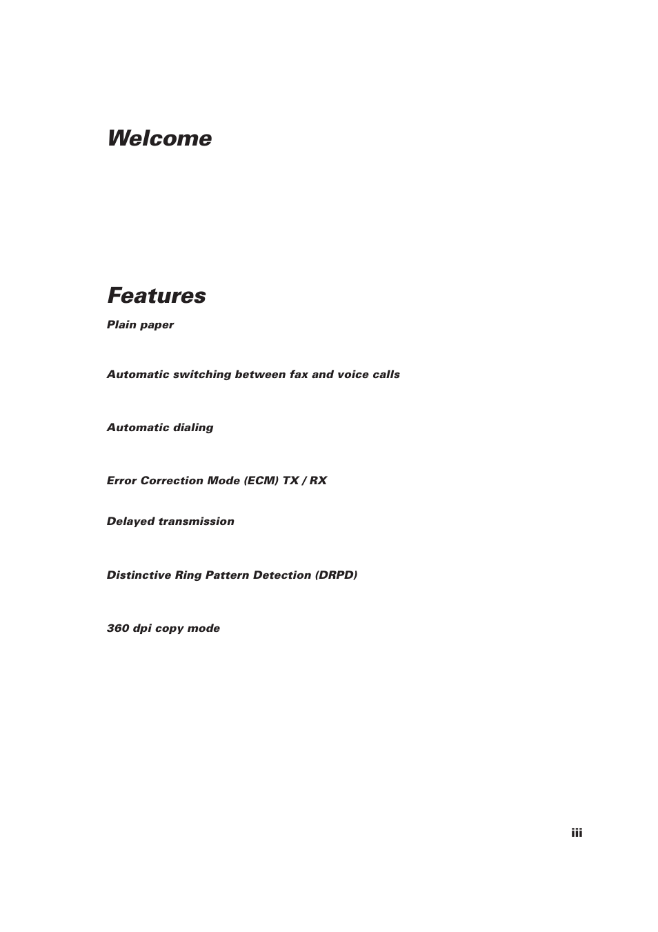 Welcome, Features | GE B640 User Manual | Page 3 / 121