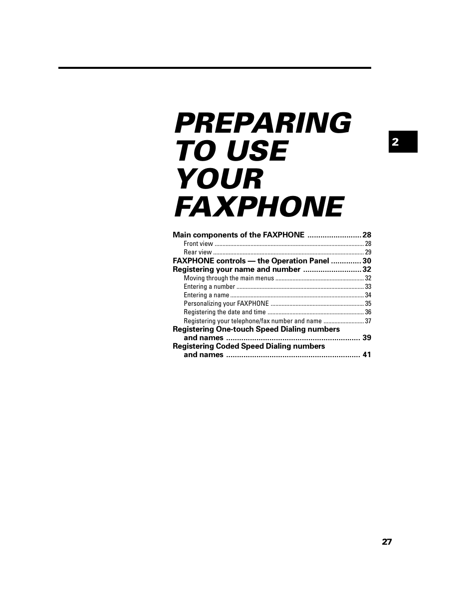 Preparing to use your faxphone | GE B640 User Manual | Page 38 / 121