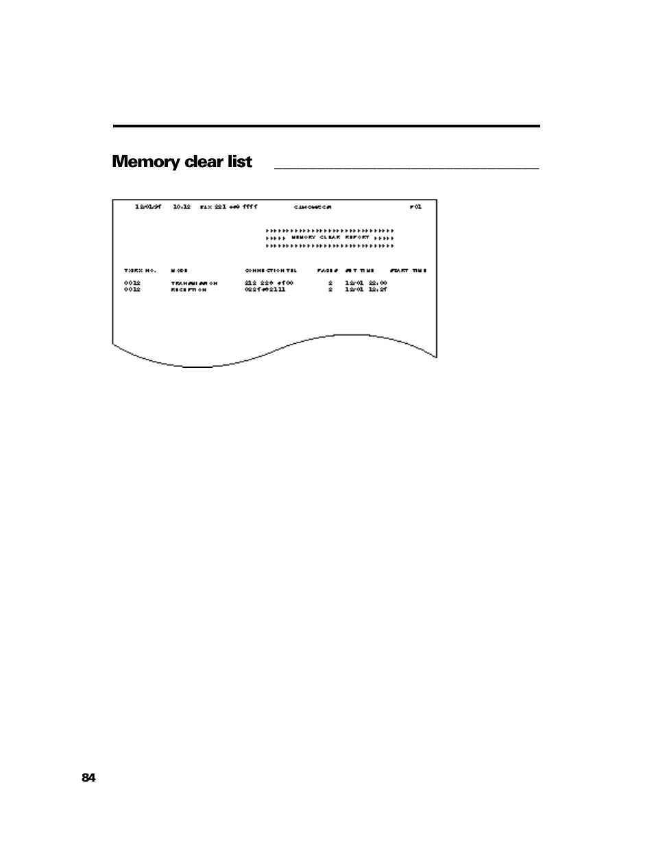 Memory clear list | GE B640 User Manual | Page 93 / 121