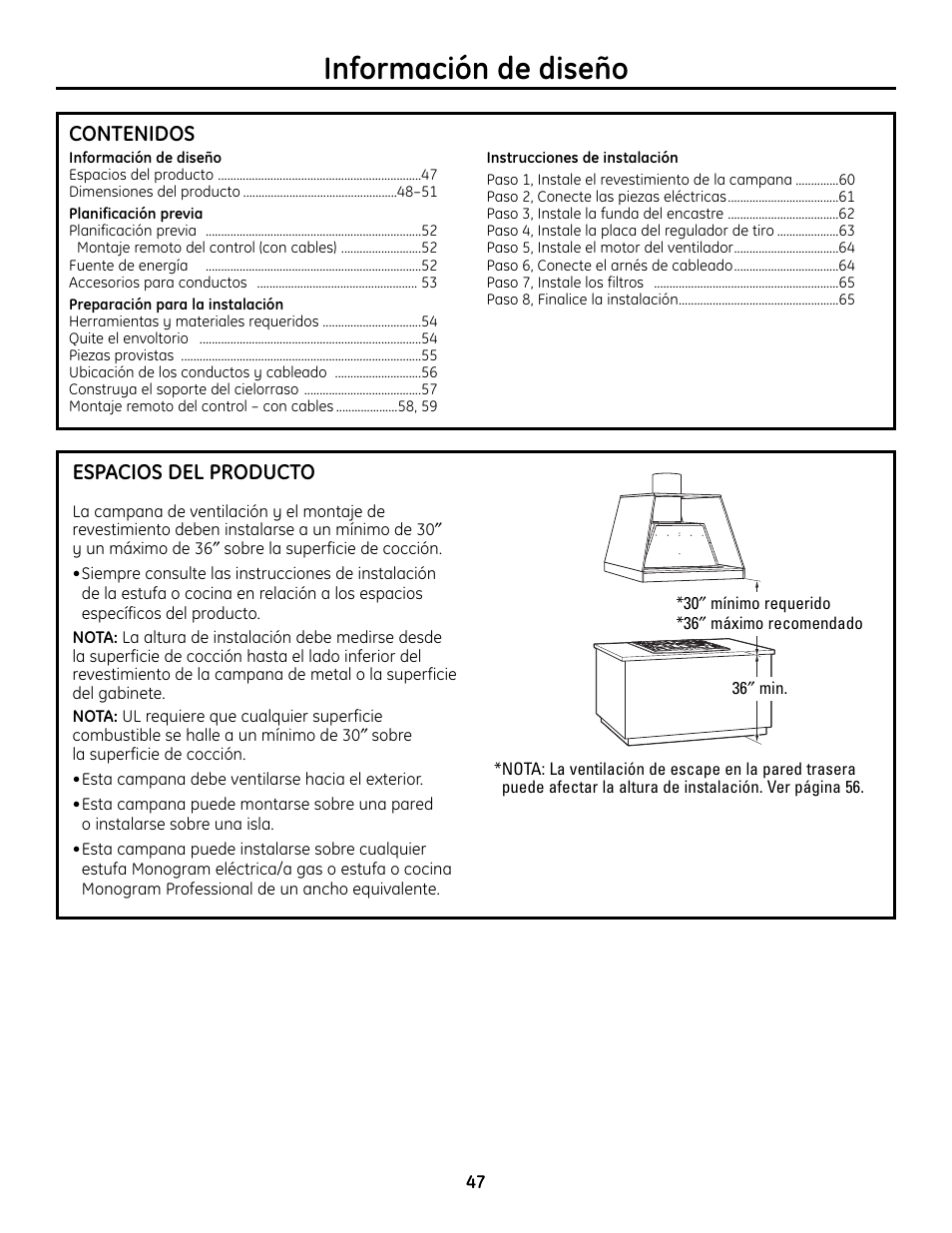 GE Monogram ZVC36 User Manual | Page 47 / 68