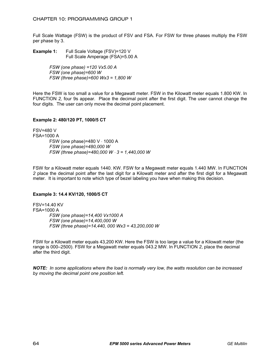 GE EPM 5200 User Manual | Page 68 / 100