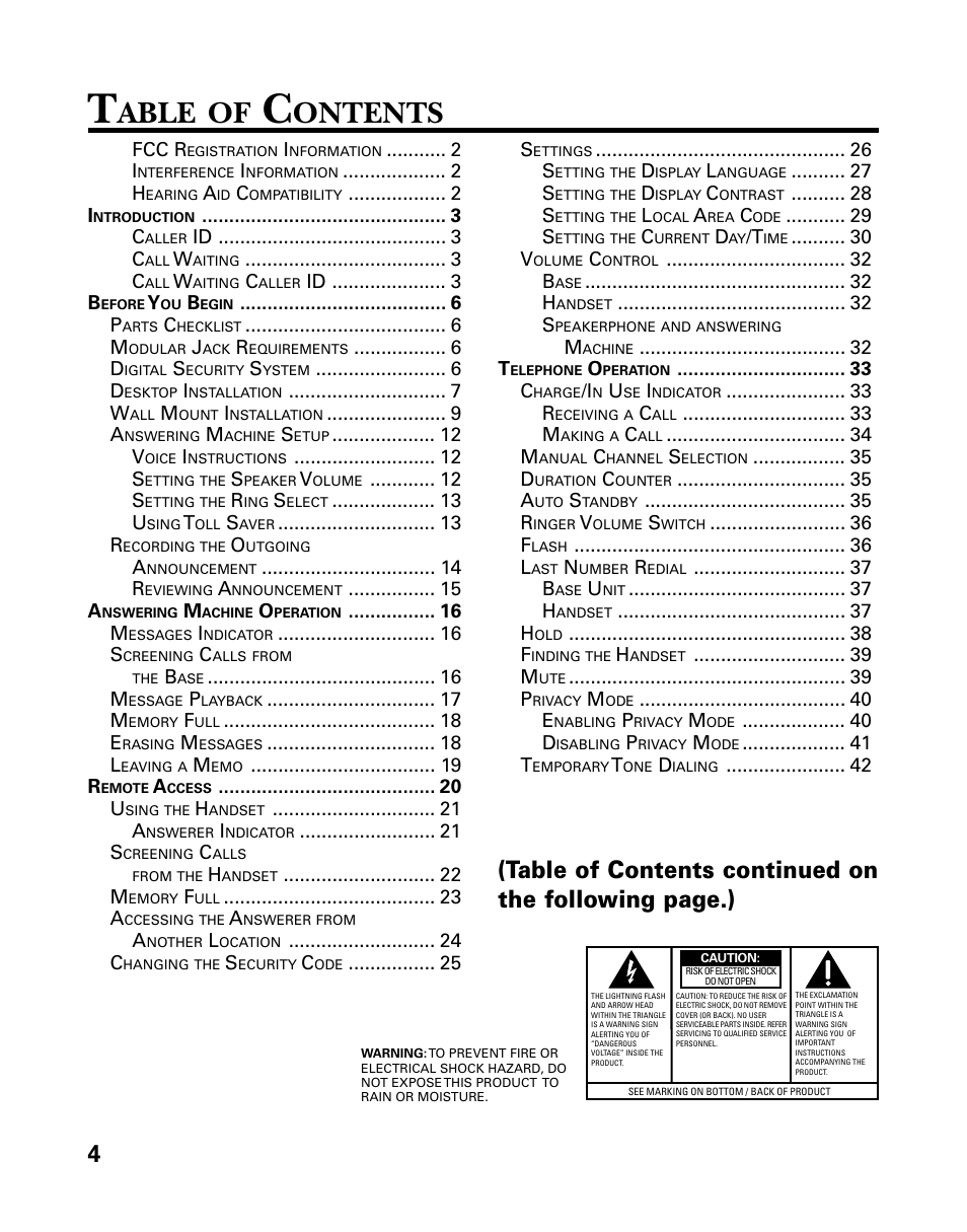 GE 26939 User Manual | Page 4 / 88