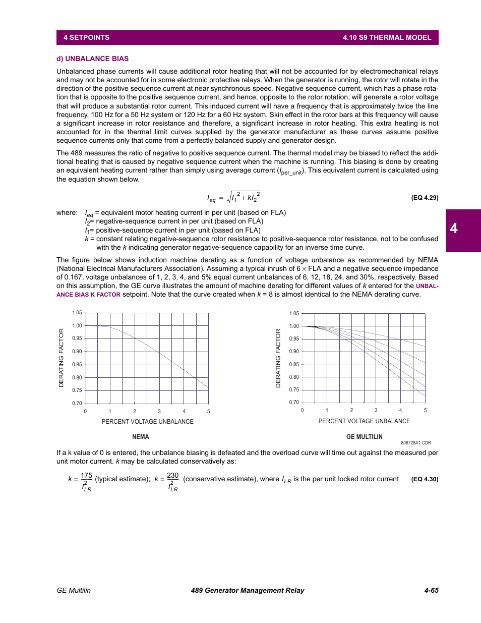 D) unbalance bias | GE 489 User Manual | Page 115 / 259