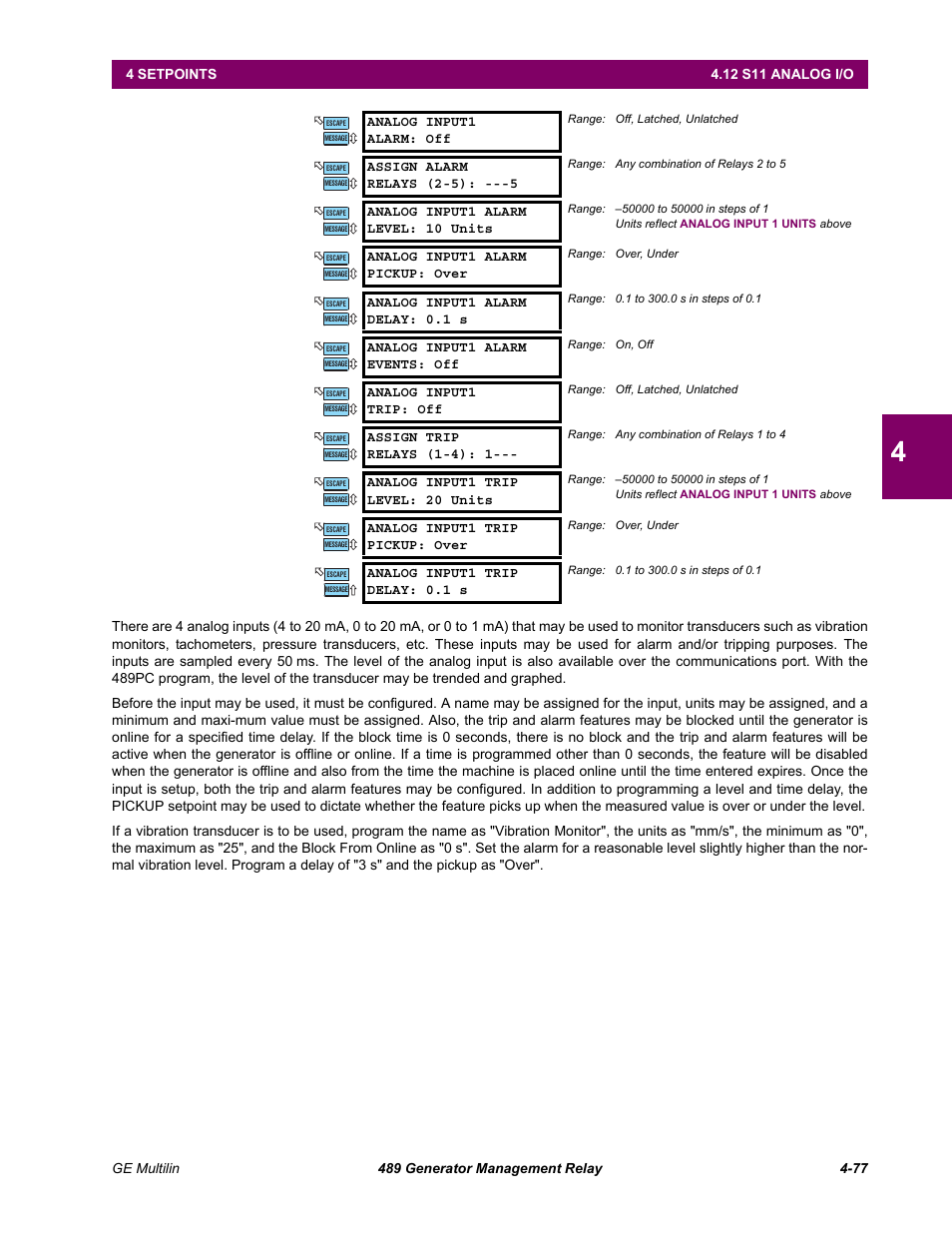 GE 489 User Manual | Page 127 / 259