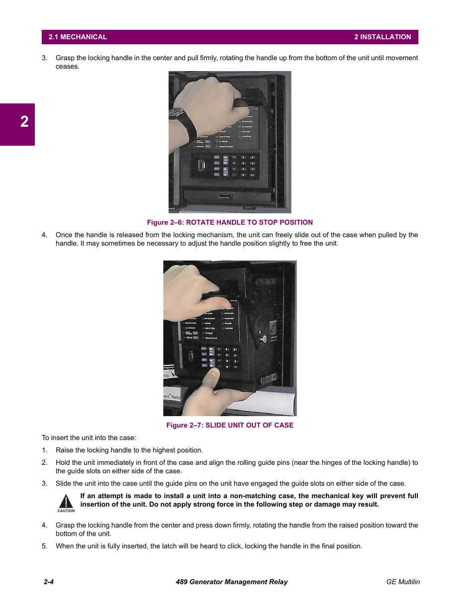 GE 489 User Manual | Page 20 / 259