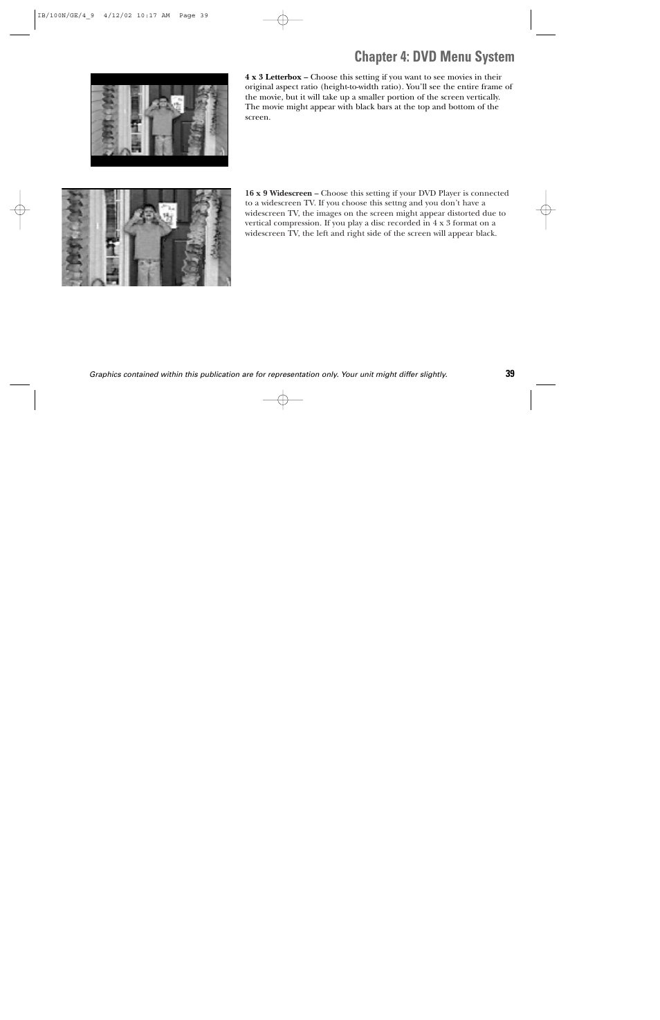 Chapter 4: dvd menu system | GE DGE100N User Manual | Page 41 / 68