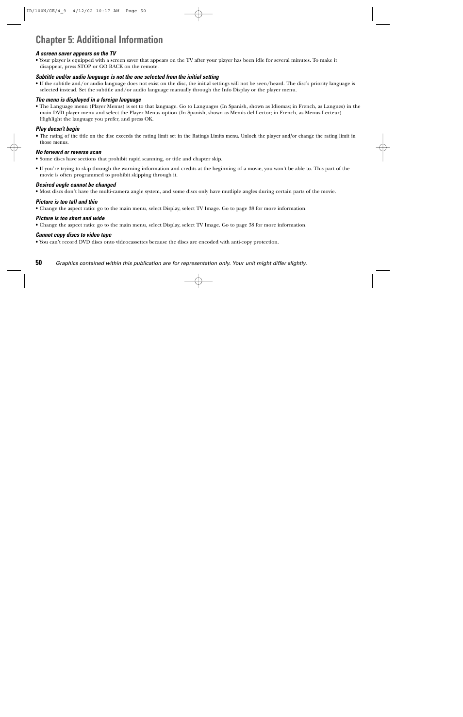 Chapter 5: additional information | GE DGE100N User Manual | Page 52 / 68