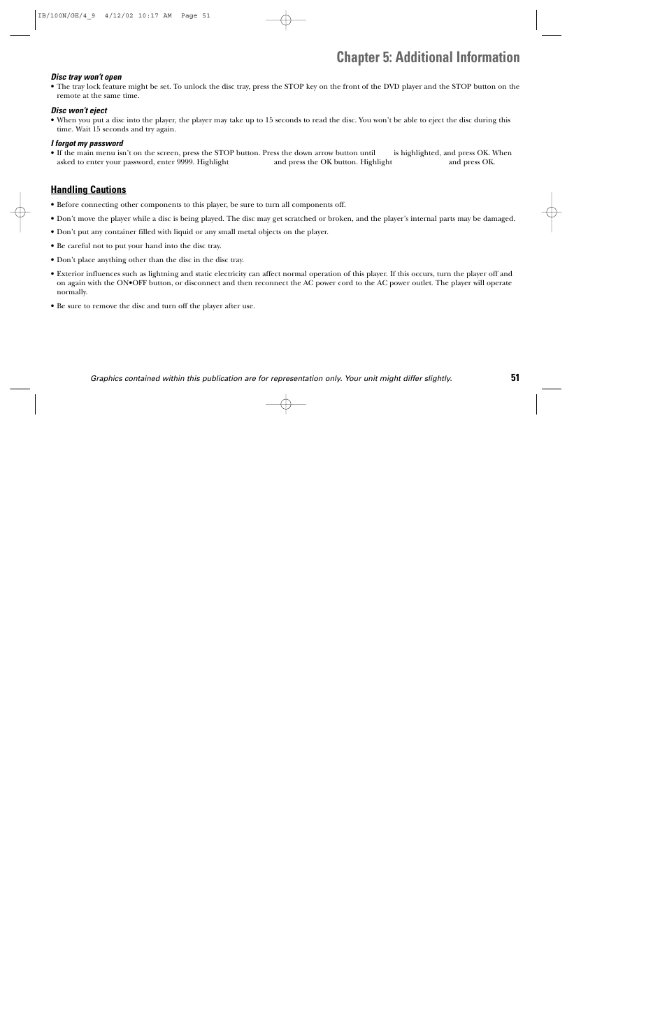 Chapter 5: additional information | GE DGE100N User Manual | Page 53 / 68