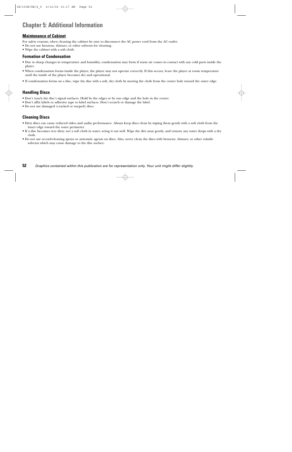 Chapter 5: additional information | GE DGE100N User Manual | Page 54 / 68