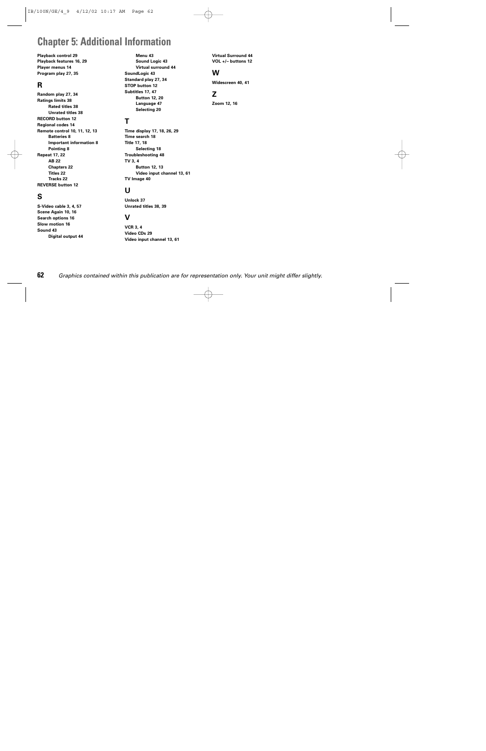 Chapter 5: additional information | GE DGE100N User Manual | Page 64 / 68