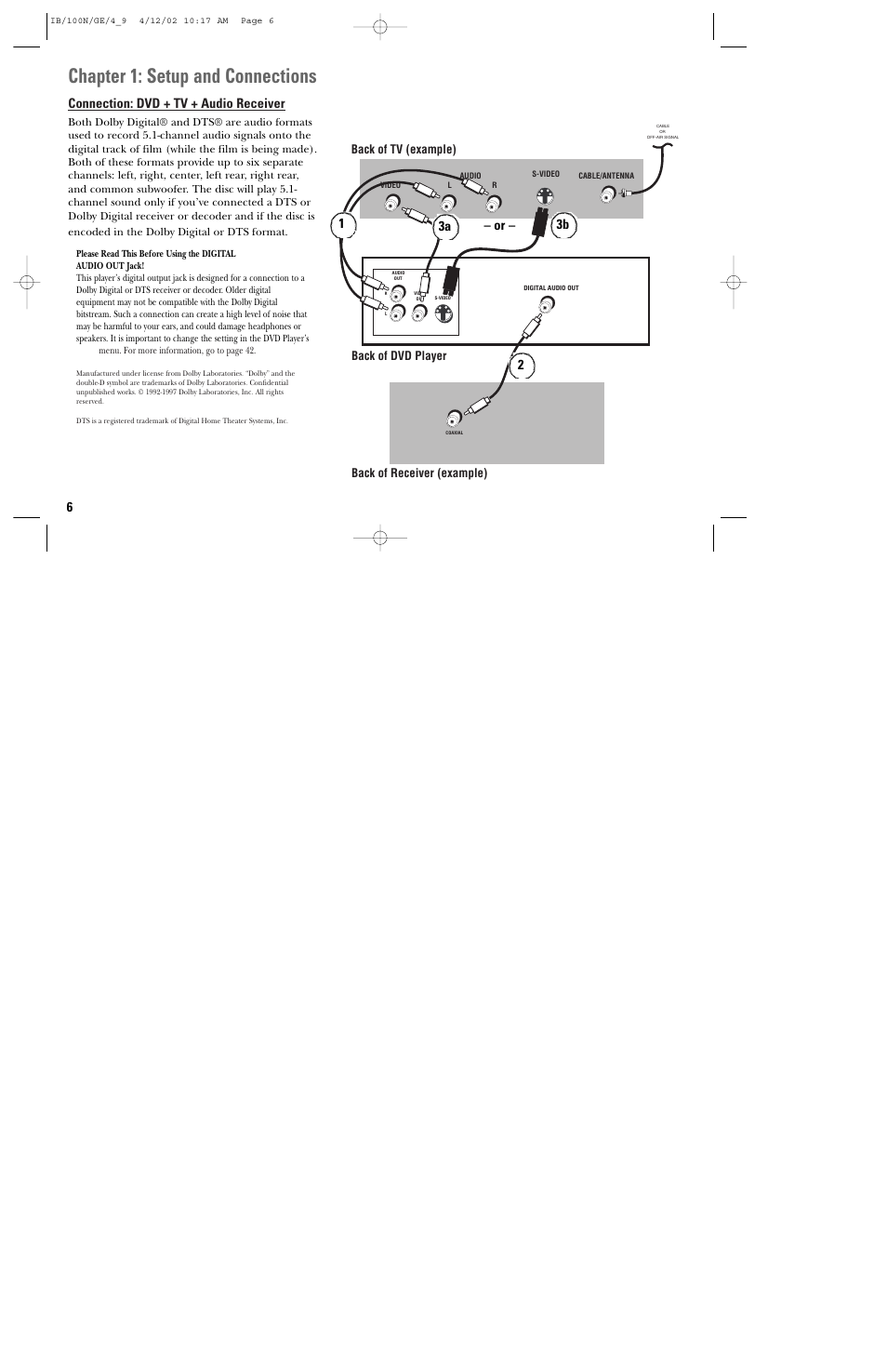 Chapter 1: setup and connections | GE DGE100N User Manual | Page 8 / 68