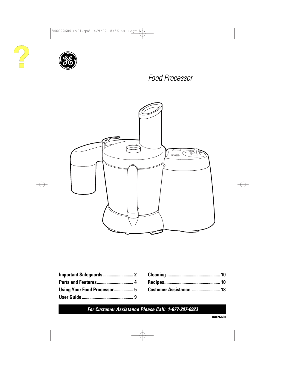 GE 840092600 User Manual | 36 pages