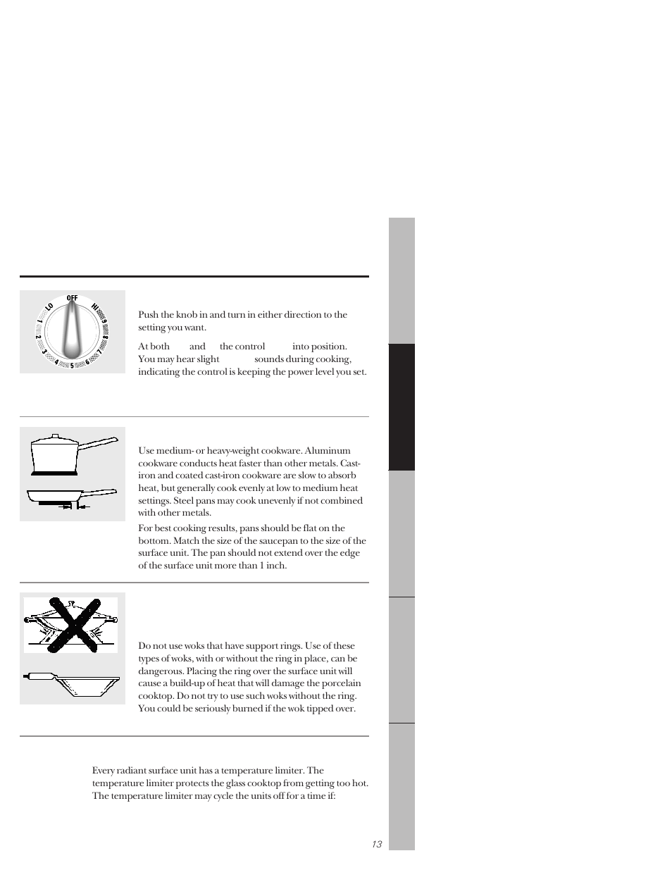 Operating instructions, Using the surface units, Using the surface units –15 | GE 164D3333P171 User Manual | Page 13 / 60