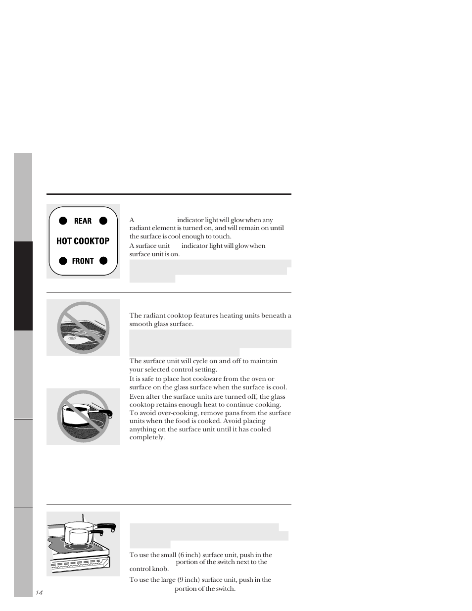 Using the surface units | GE 164D3333P171 User Manual | Page 14 / 60