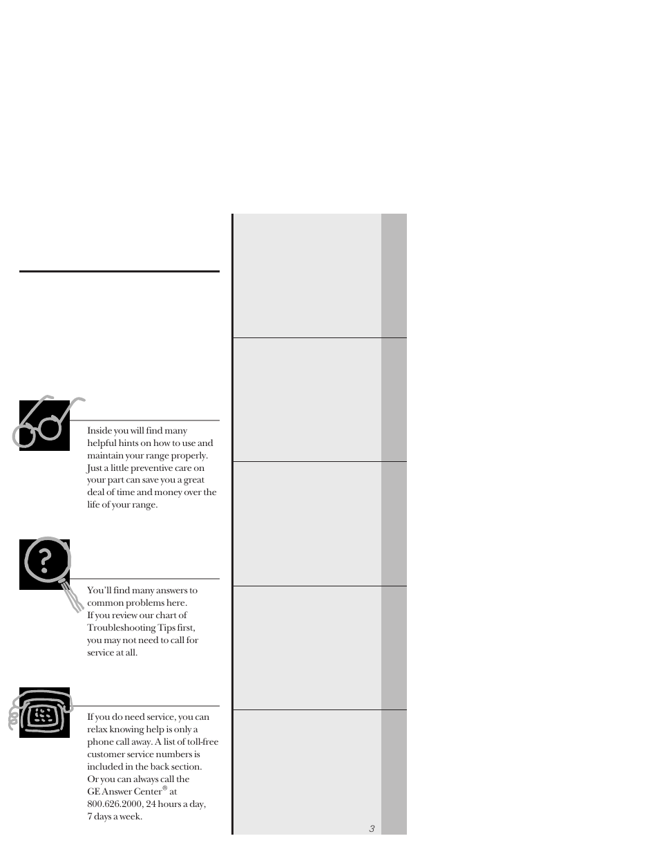 Ge & you, a service partnership, Read this manual, If you need service | GE 164D3333P171 User Manual | Page 3 / 60