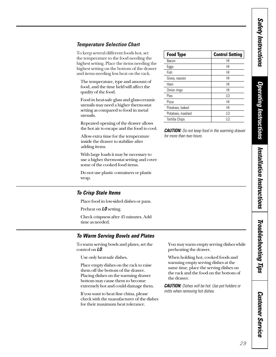 GE JGB910 User Manual | Page 29 / 60
