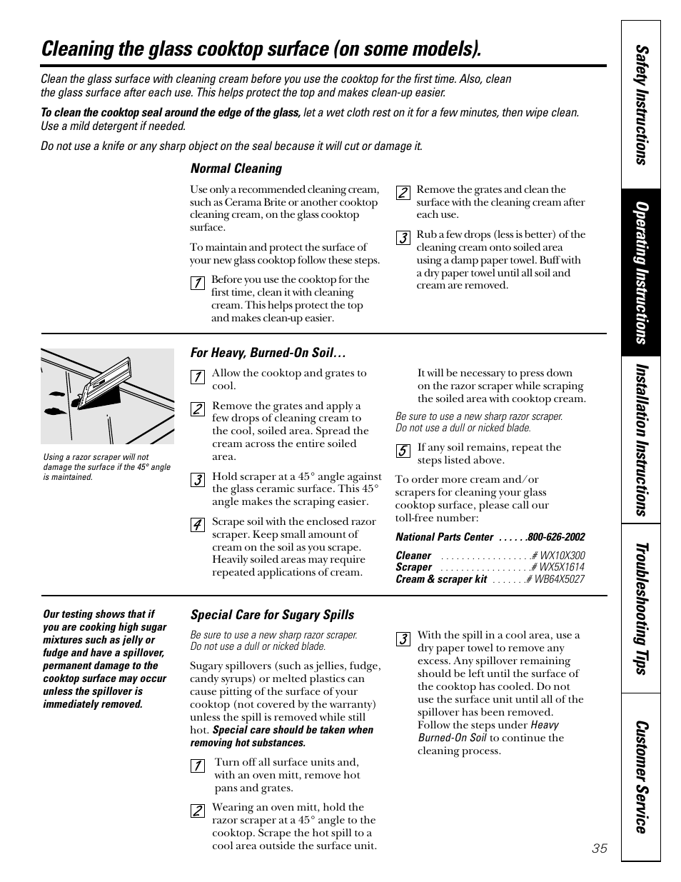 Glass | GE JGB910 User Manual | Page 35 / 60