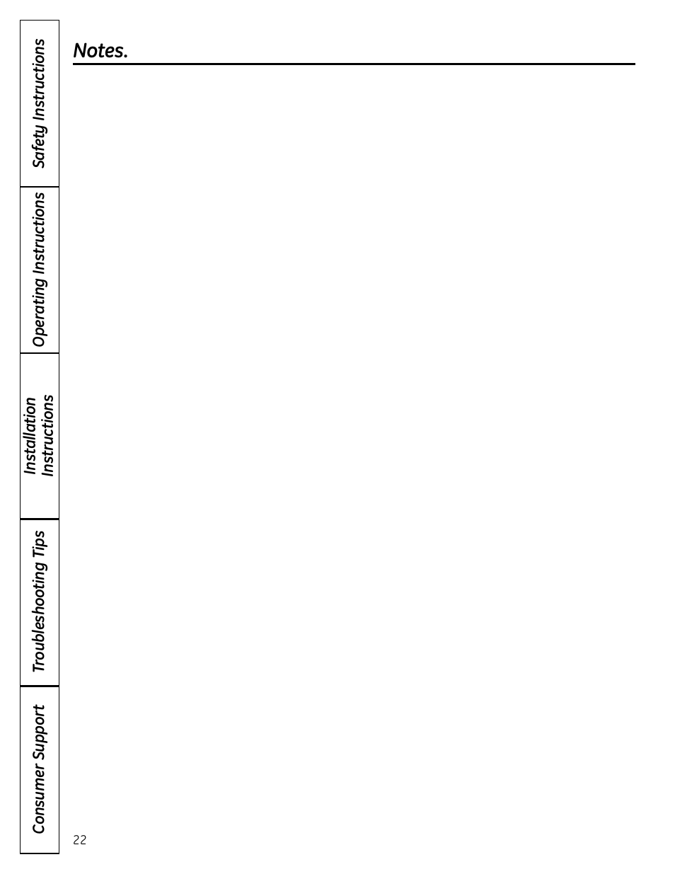GE FUF12 User Manual | Page 22 / 60