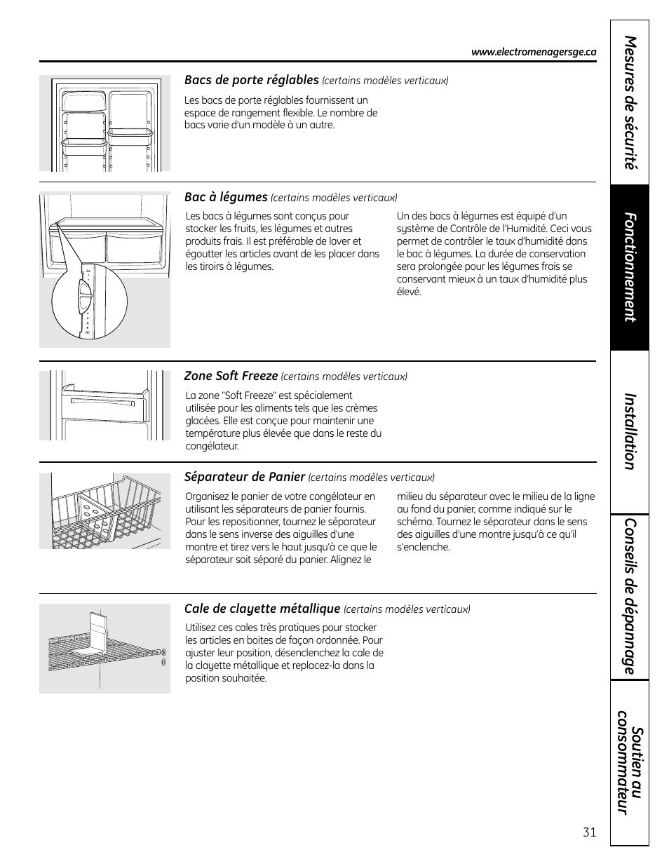 GE FUF12 User Manual | Page 31 / 60