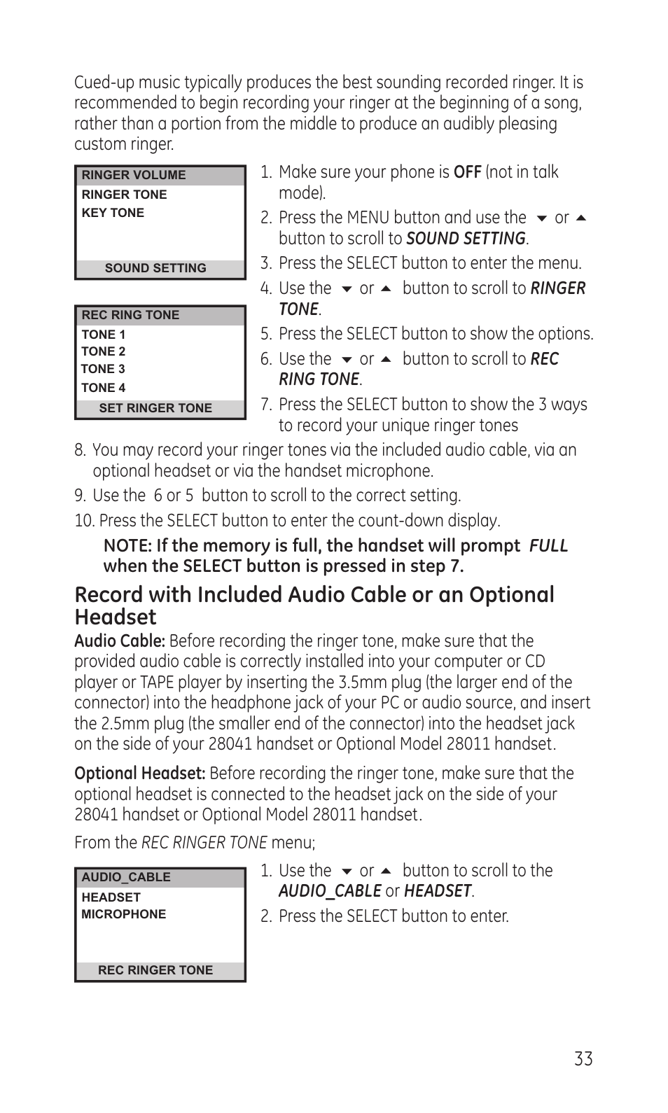 GE TC28041 Series User Manual | Page 33 / 46