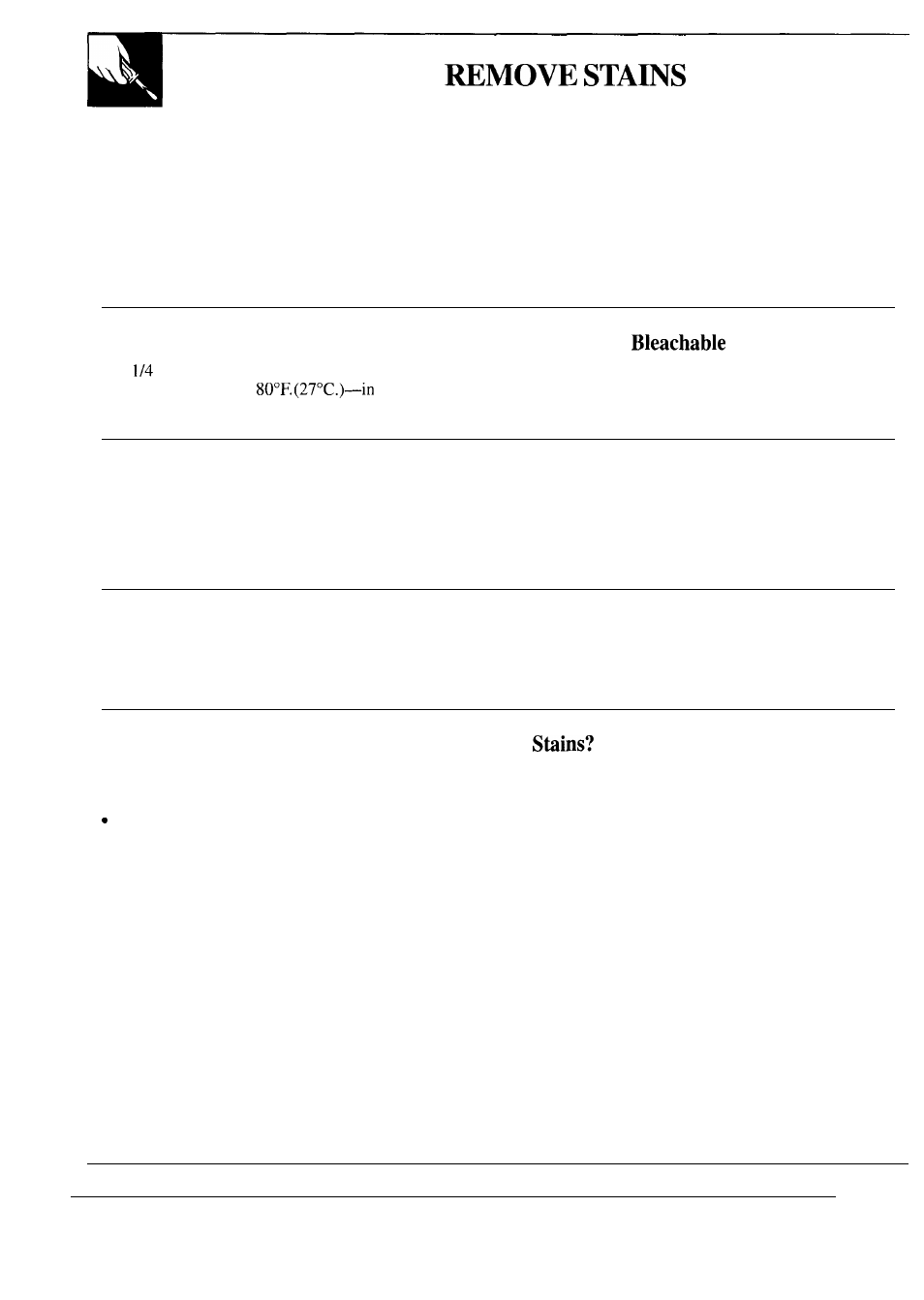 Stains, How to, The case of the “invisible” stain | How can you prevent these “after-you-wash | GE MODEL WA7800R User Manual | Page 20 / 28