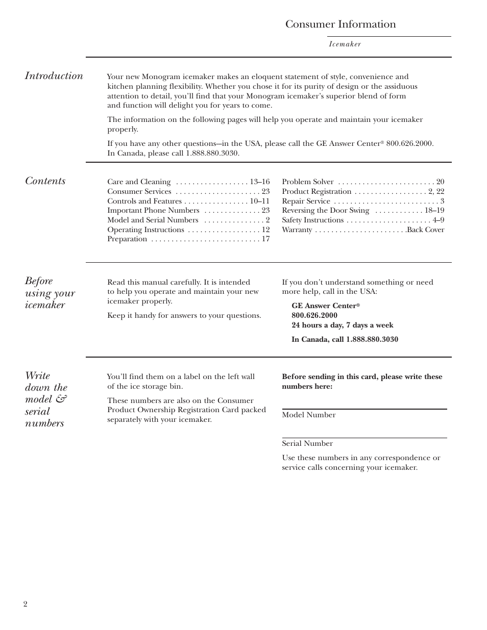 GE ZDIS15 User Manual | Page 2 / 24