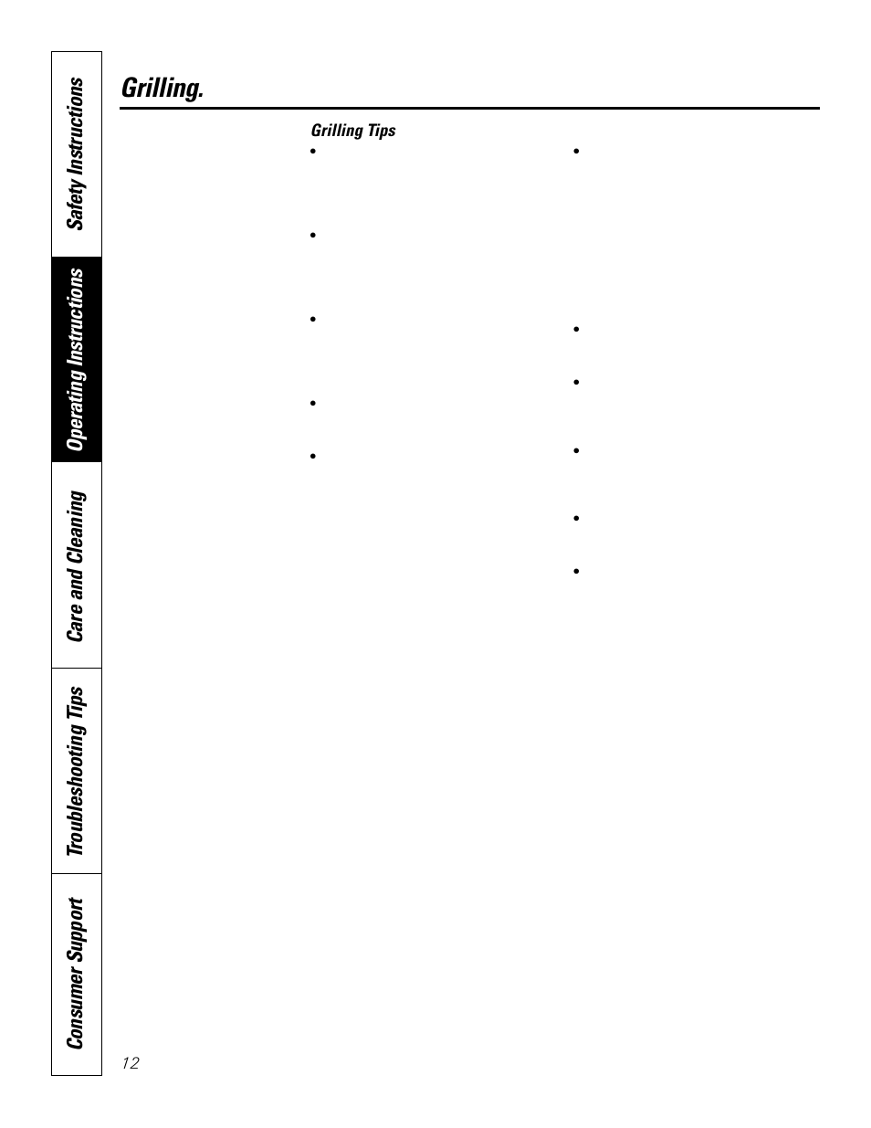 Grilling | GE JGP979 User Manual | Page 12 / 64