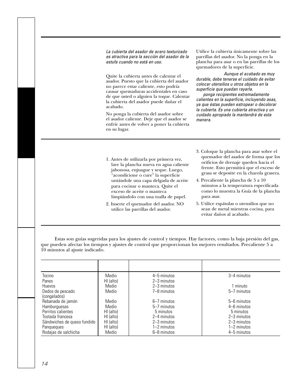 Otros accesorios | GE JGP979 User Manual | Page 46 / 64