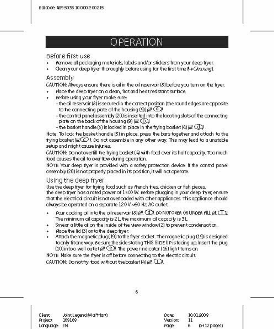 Operation, Versicn | GE 681131691680 User Manual | Page 6 / 12