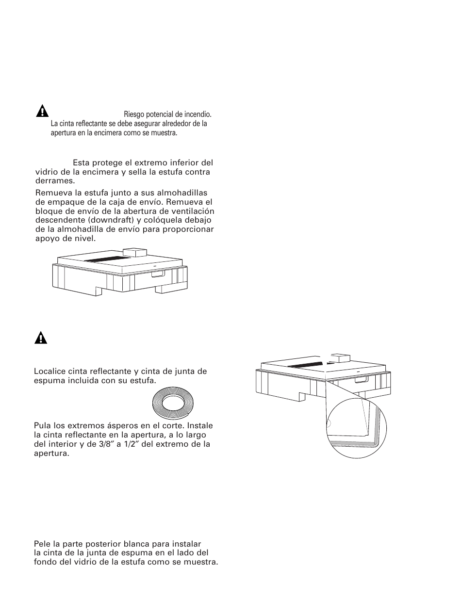 Cómo instalar la junta, Precaución | GE 49-80388 12-05 JR User Manual | Page 60 / 72