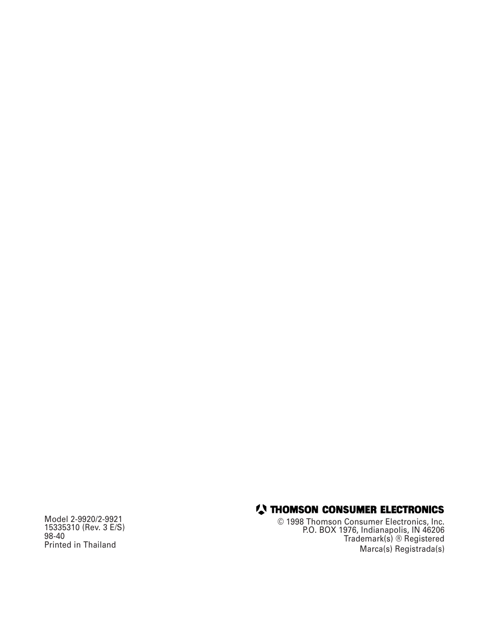 GE 2-9921 User Manual | Page 22 / 22