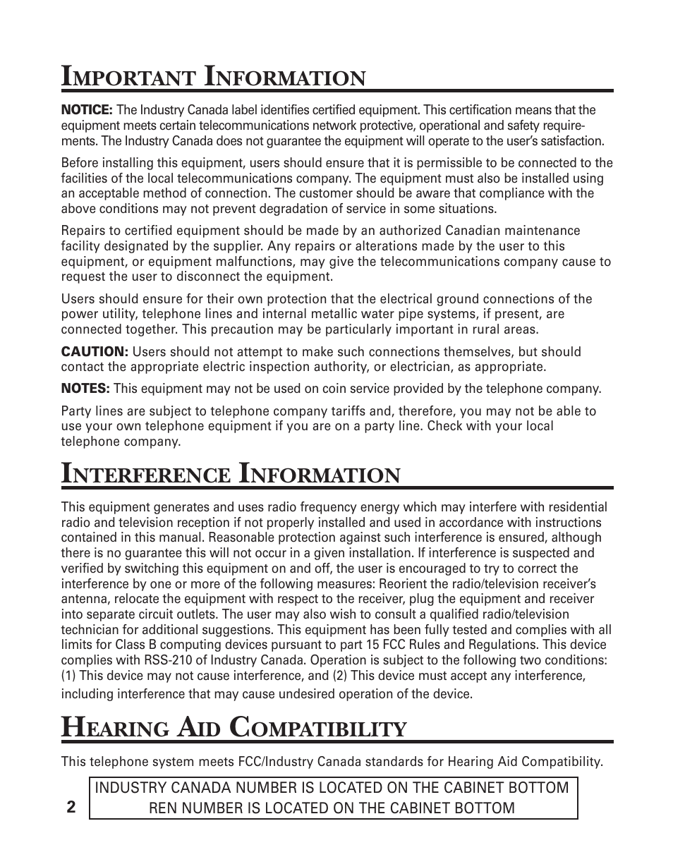 GE 2-920SST User Manual | Page 2 / 32