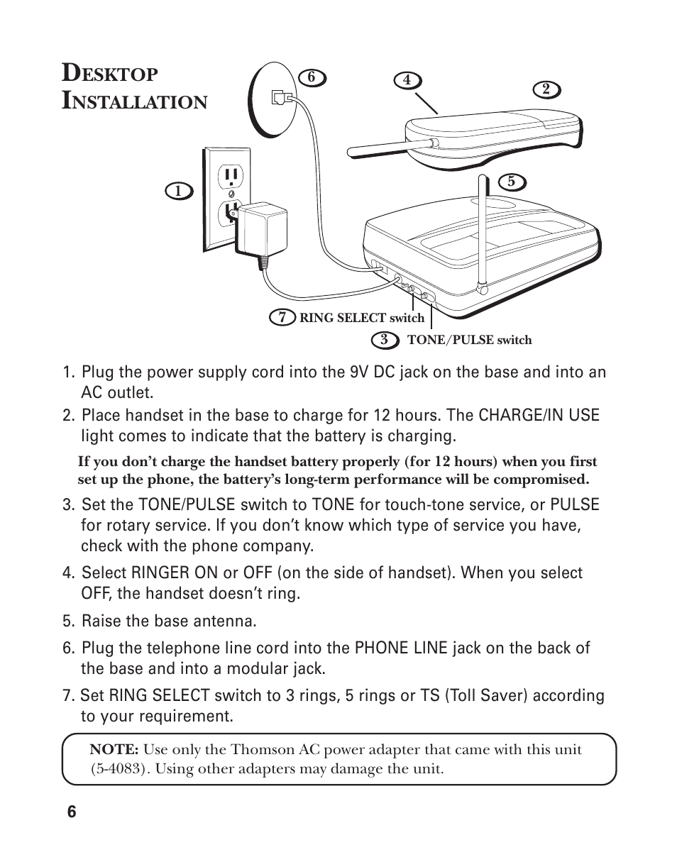 GE 2-920SST User Manual | Page 6 / 32