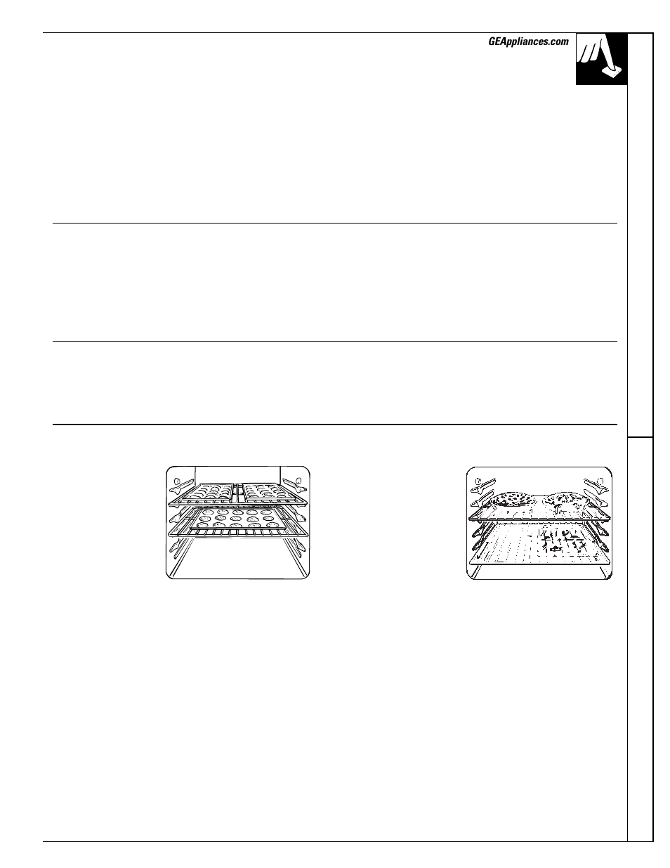 Preheating, Using y our oven baking | GE EGR3001 User Manual | Page 15 / 52